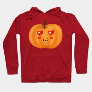 Kawaii Pumpkin In Love Hoodie